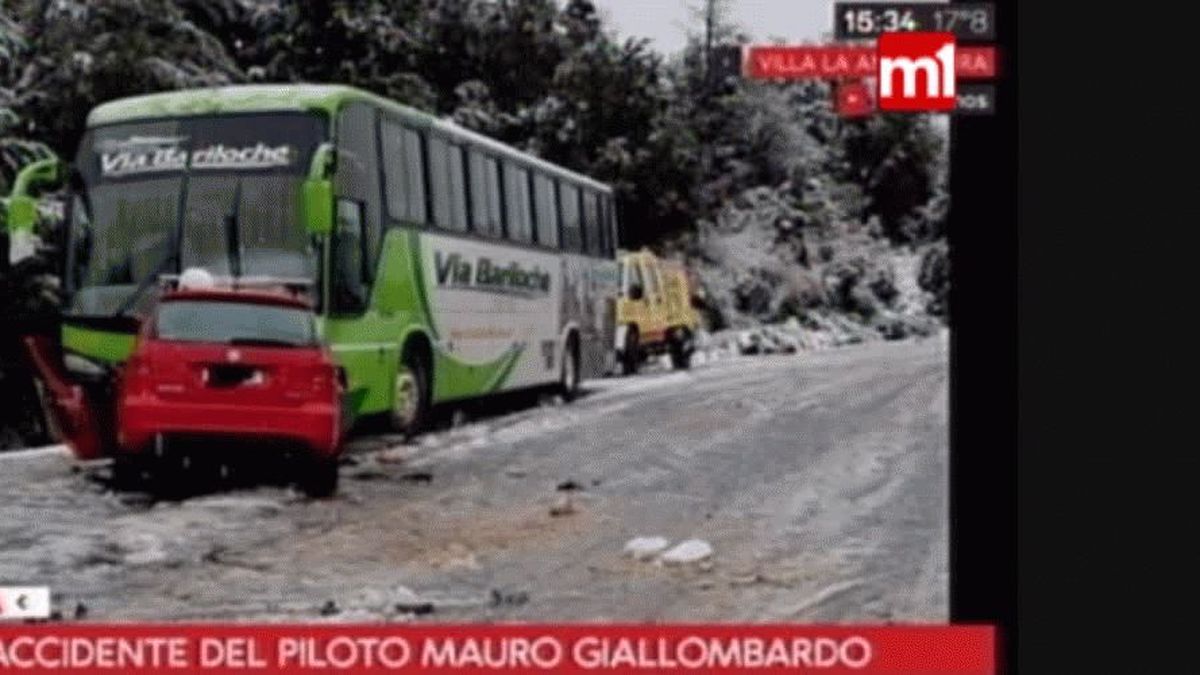 Mauro Giallombardo chocó contra un colectivo en la ruta 40 y está grave