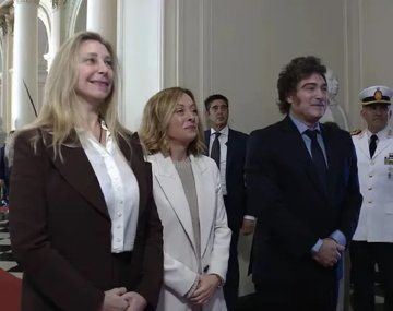 Así recibió Milei a Giorgia Meloni en Casa Rosada