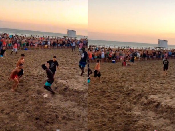 Patadas y codazos: así fue el áspero partido entre senegaleses y argentinos en Villa Gesell