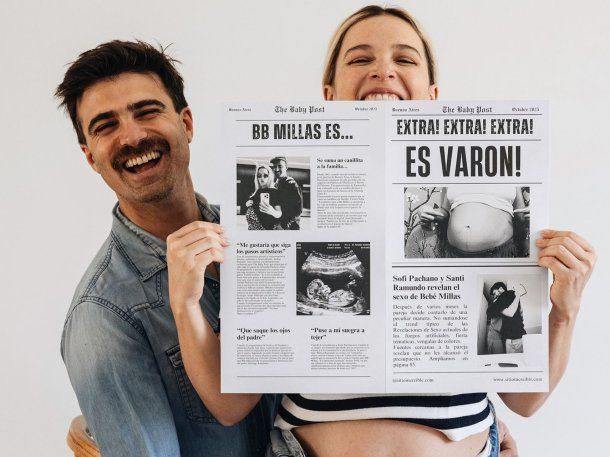 Sofía Pachano y su pareja anunciaron que esperan un varón con un original mensaje