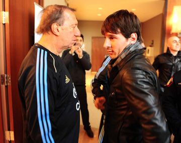 Carlos Bilardo y Lionel Messi