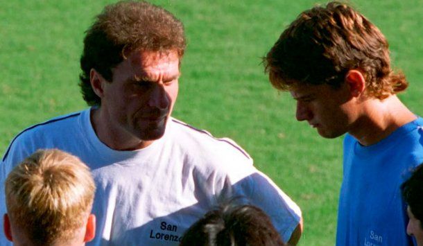 Oscar Ruggieri y Mirko Saric en San Lorenzo