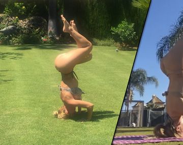 Evangelina Anderson calentó las redes sociales con sus poses de yoga