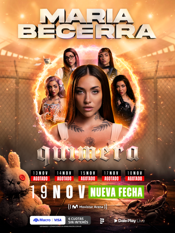 María Becerra confirmó una sexta fecha en Buenos Aires. María Becerra confirmó una sexta fecha en Buenos Aires.