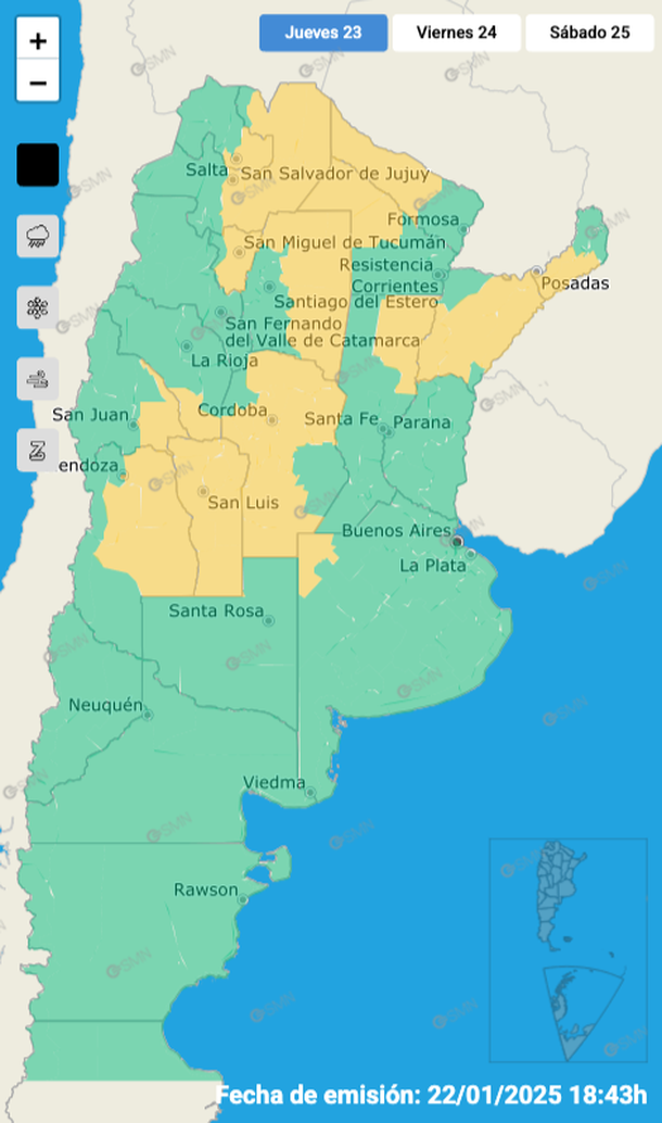 Alerta por tormentas y granizo en Buenos Aires y otras 14 provincias. Alerta por tormentas y granizo en Buenos Aires y otras 14 provincias.