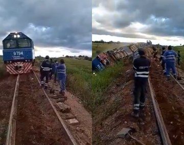 Salta: descarriló un tren y volcó al costado de la vía