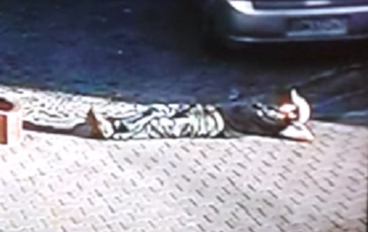 Un auto le pisó la cabeza a un borracho y sobrevivió de milagro: mirá el video
