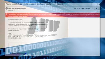 AFIP advierte por estafas con un mail trucho AFIP advierte por estafas con un mail trucho
