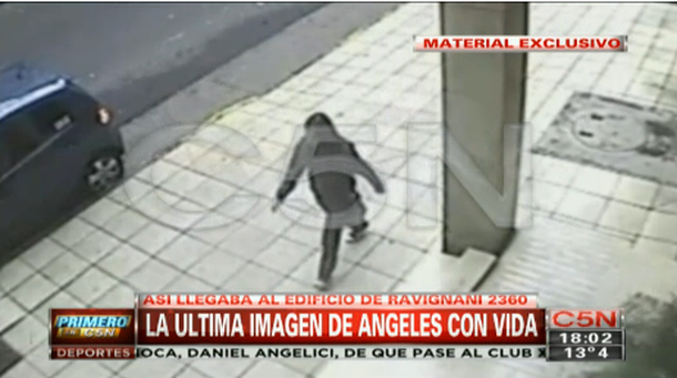 Difunden la última imagen de Ángeles Rawson con vida