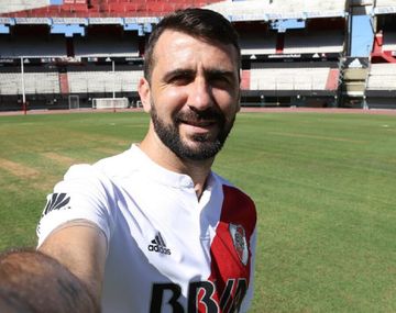 El delantero, feliz con la camiseta riverplatense
