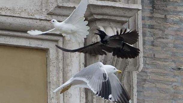 El día que el Papa pidió por la paz en Ucrania y una paloma dio el peor de los presagios