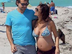 embarazada e infartante, paula chaves disfruta de la playa embarazada e infartante, paula chaves disfruta de la playa