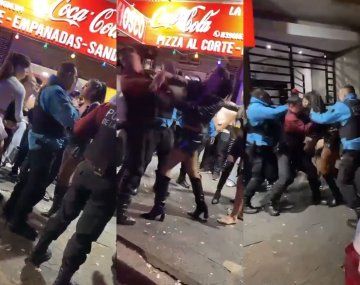 VIDEO: una mujer trans le dio una trompada a un policía de la Ciudad y fue detenida