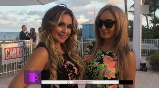 Ojeda y una amiga en Miami