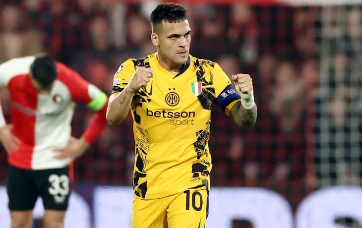 El gol de Lautaro Martínez para el triunfo de Inter ante Feyenoord por Champions League