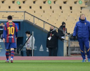 Messi pegó una trompada y se fue expulsado por primera vez en Barcelona