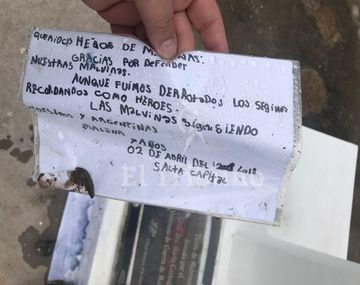 La conmovedora carta de una nena de 7 años a los soldados de las Islas Malvinas