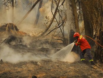 La lluvia trajo alivio en la zona de los incendios