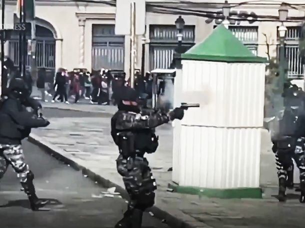 Represión en Bolivia.