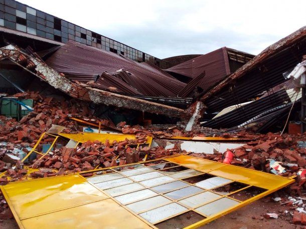 Los destrozos que dejó la tormenta supercelda