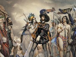 Hernán Cortés conquista la ciudad azteca de Tepeaca en 1520. Hernán Cortés conquista la ciudad azteca de Tepeaca en 1520.