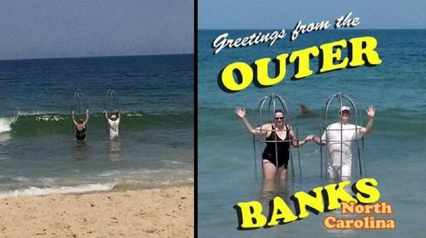 No más ataques: mirá la jaula contra tiburones que construyó una pareja