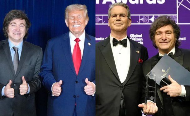 Milei junto a Donald Trump | Milei con Scott Bessent