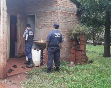 La vivienda de Cintia, donde se produjo el asesinato (foto: Policía de Misiones)