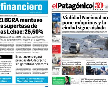 Tapas de diarios del martes 20 de junio de 2017