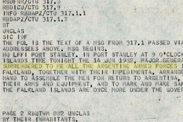 Malvinas rendición