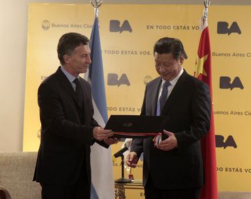 Macri le entregó la llave de la Ciudad al presidente chino