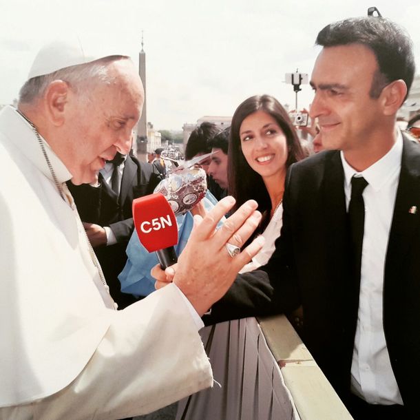 El papa Francisco recibió a C5N en una audiencia pública