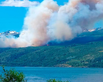 Voraz incendio arrasa el Parque Nacional Los Alerces