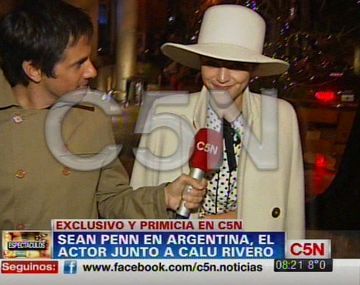 Calu Rivero y Sean Penn cenaron juntos en Buenos Aires