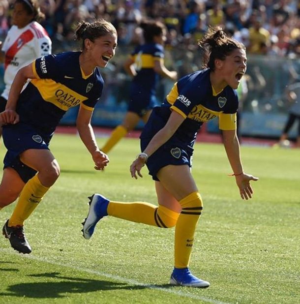 Florencia Quiñones festeja (gentileza Boca)