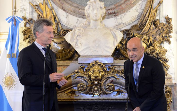 Macri y el ex titular de la AFI, Gustavo Arribas