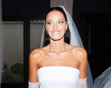 Cuánto costó el delicado vestido de novia que usó Oriana