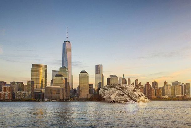 Así se verían las naves de Star Wars estrelladas en La Tierra