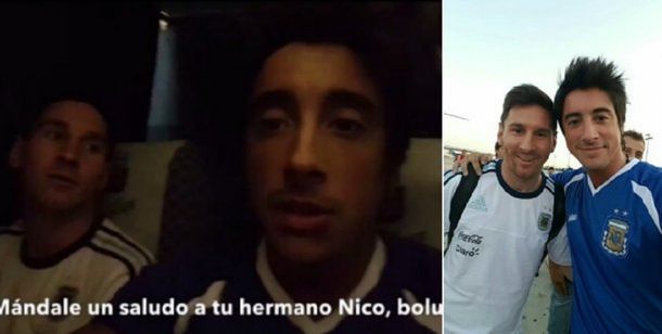 Santiago Vázquez y Lionel Messi