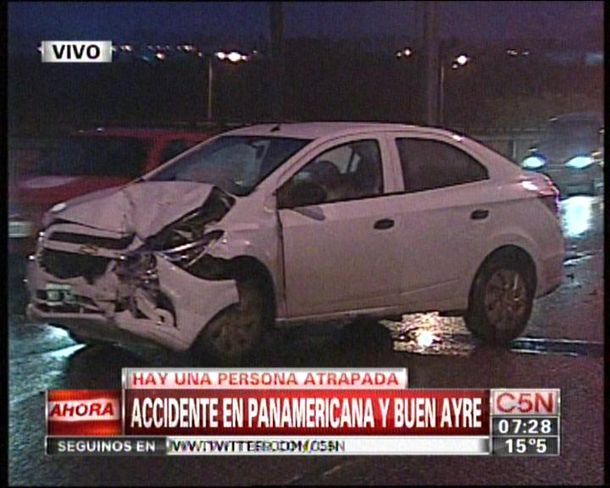 Múltiple choque en Panamericana: un conductor dio 2.25 el test de alcoholemia