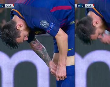 Misterio sobre lo que se llevó Messi a la boca en pleno partido