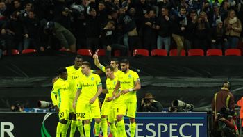 El festejo del humilde Gent de Bélgica El festejo del humilde Gent de Bélgica