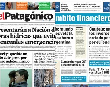 Las tapas de los diarios