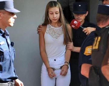 Nahir Galarza al ser trasladada para declarar