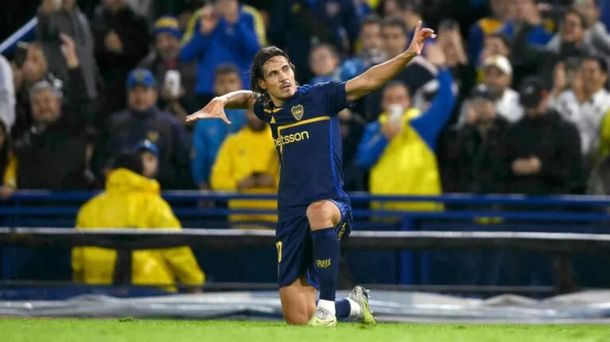 La conexión entre Cavani y un hincha de Boca en el festejo de gol ante Godoy Cruz
