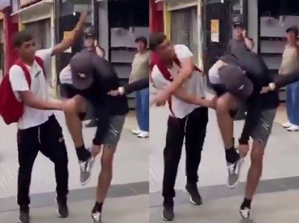 VIDEO: le robó a una jubilada, los vecinos lo atraparon y le dieron un rescatate