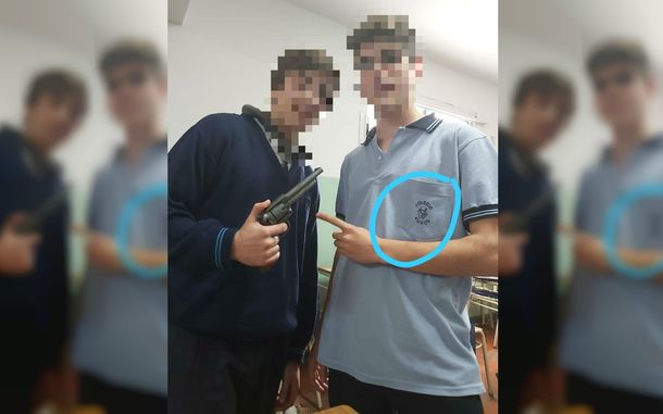 Alumnos de una escuela de El Palomar le apuntaron por la espalda a un docente