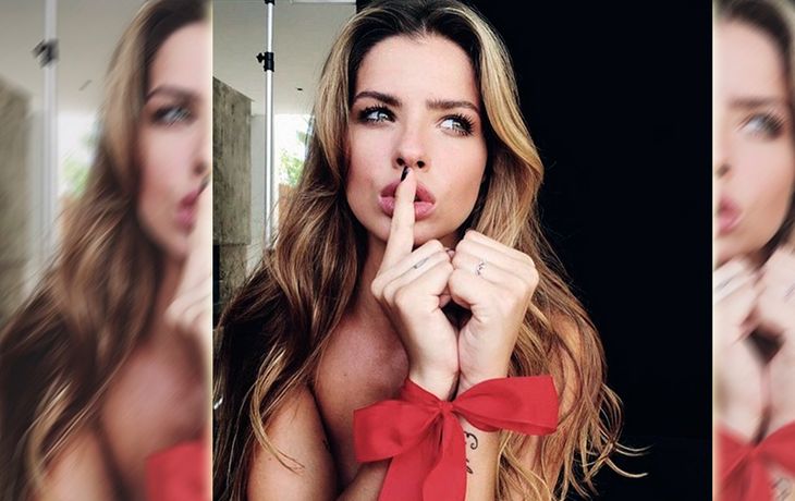 ¿Mensaje a Pampita? La China Suárez pide silencio y se tapa el pecho 