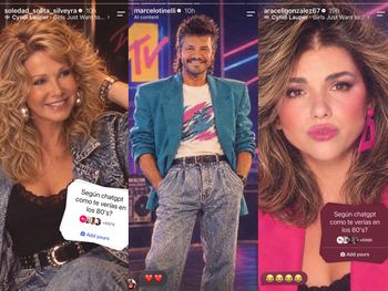 El furor por el trend de los 80: los famosos que volvieron al pasado con IA El furor por el trend de los 80: los famosos que volvieron al pasado con IA