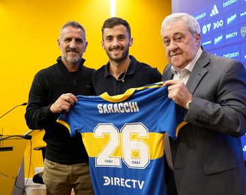 Saracchi fue presentado en Boca y habló sobre su pasado en River